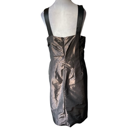 Banana Republic Size 12 Iridescent Eggplant Taffeta Cocktail Dress - Picture 5 of 12